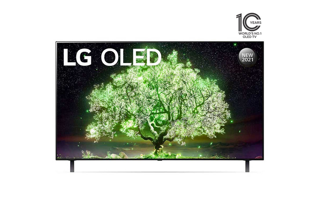 LG A1 55 inch 4K Smart OLED TV, front view, OLED55A1PVA