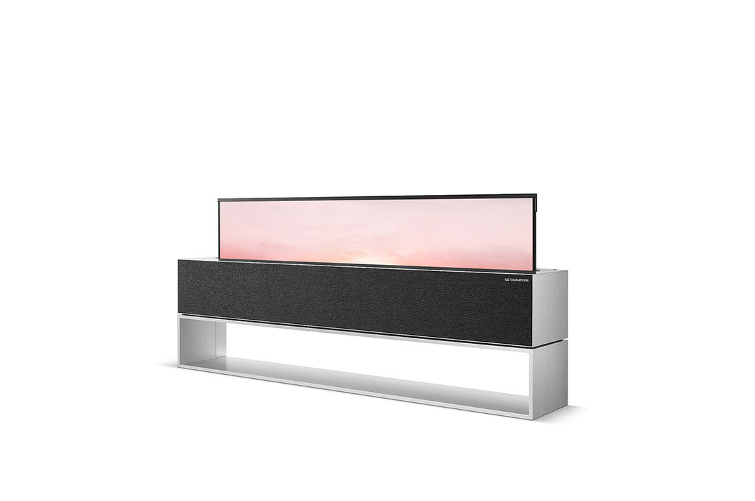 LG OLED Enroulable TV 2021 | 65'' (164 cm) | UHD | α9 Gen4 AI 4K, vue en ligne inversée à 15 degrés, OLED65R1PVA, thumbnail 6