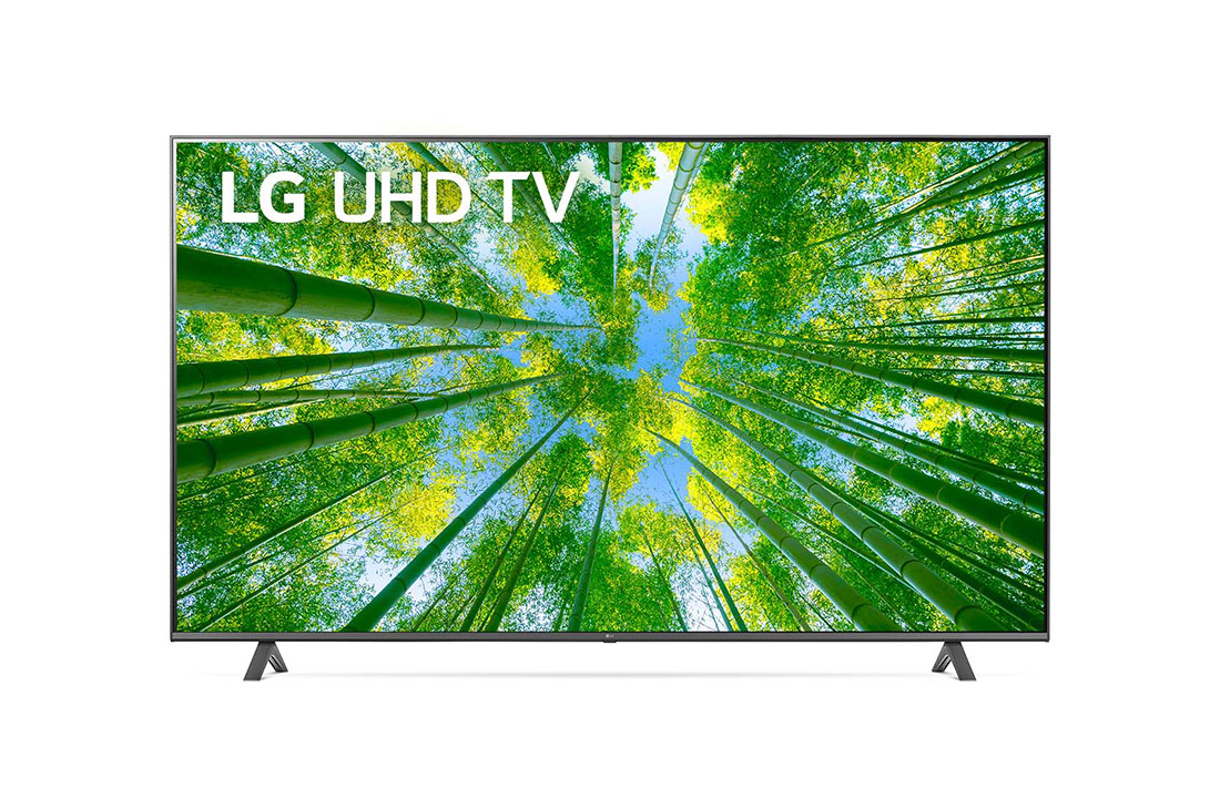 LG TÉLÉVISEUR UHD 4K, Vue avant du téléviseur UHD de LG avec image de remplissage et logo du produit, 70UQ80006LD, thumbnail 2