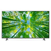LG TÉLÉVISEUR UHD 4K, Vue avant du téléviseur UHD de LG avec image de remplissage et logo du produit, 70UQ80006LD, thumbnail 2