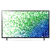 LG Téléviseur LG NanoCell de 50 pouces de la série NANO80, doté d’un design Écran de cinéma, Active HDR 4K, de la plateforme WebOS Smart et de la technologie AI ThinQ gradation locale, Vue avant du téléviseur UHD de LG avec image de remplissage et logo du produit, 50NANO80VPA, thumbnail 4