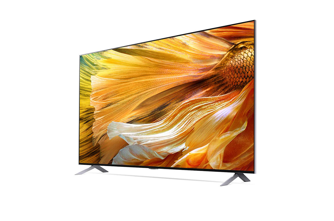 LG QNED90 MiniLED Smart TV Resolution 4K 75 pouces, Vue côté 30 degrés avec image incrustée, 75QNED90VPA, thumbnail 3