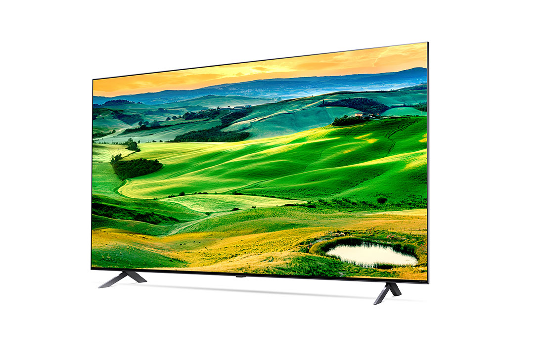 LG Smart TV QNED LG QNED80 75 pouces 4K, vue avant avec image de remplissage, 75QNED806QA, thumbnail 2