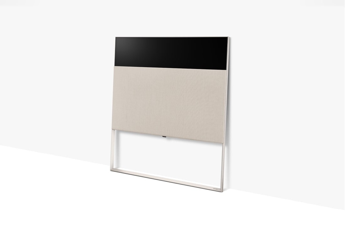 LG TV LG OLED Easel | 2022 | 65'' (164 cm) | Object Collection | Processeur α9 Gen5 AI 4K, Easel seen from the front in Line View, slightly angled left and flush with the wall., 65ART90E6QA, thumbnail 5