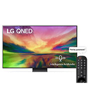 LG, téléviseur QNED à technologie couleur, série QNED81R de 86 pouces, WebOS Smart AI ThinQ, Télécommande magic, Image Pro AI, Son Pro AI (canal 5.1.2), 2023 Nouveau, Vue avant du téléviseur QNED de LG avec image de remplissage et logo du produit, 86QNED816RA, thumbnail 1