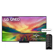LG, téléviseur QNED à technologie couleur, série QNED81R de 75 pouces, WebOS Smart AI ThinQ, Télécommande magic, Image Pro AI, Son Pro AI (canal 5.1.2), 2023 Nouveau, Vue avant du téléviseur QNED de LG avec image de remplissage et logo du produit, 75QNED816RA, thumbnail 1