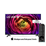 LG UHD UR73 50'' 4K Smart TV 2023, Vue de face du téléviseur LG UHD avec télécommande, 50UR73006LA, thumbnail 1