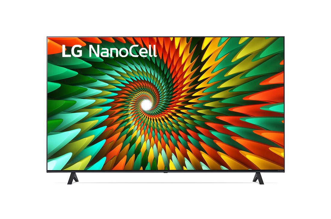 LG Smart TV NanoCell LG NANO75 50 pouces 4K, 2023, Vue avant du téléviseur NanoCell de LG, 50NANO75VPA