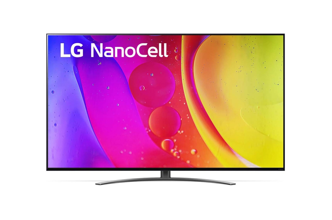 LG Smart TV NanoCell LG NANO84 75 pouces 4K, 2023, Vue avant du téléviseur NanoCell de LG, 75NANO846QA