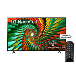 Vue avant du téléviseur NanoCell de LG2