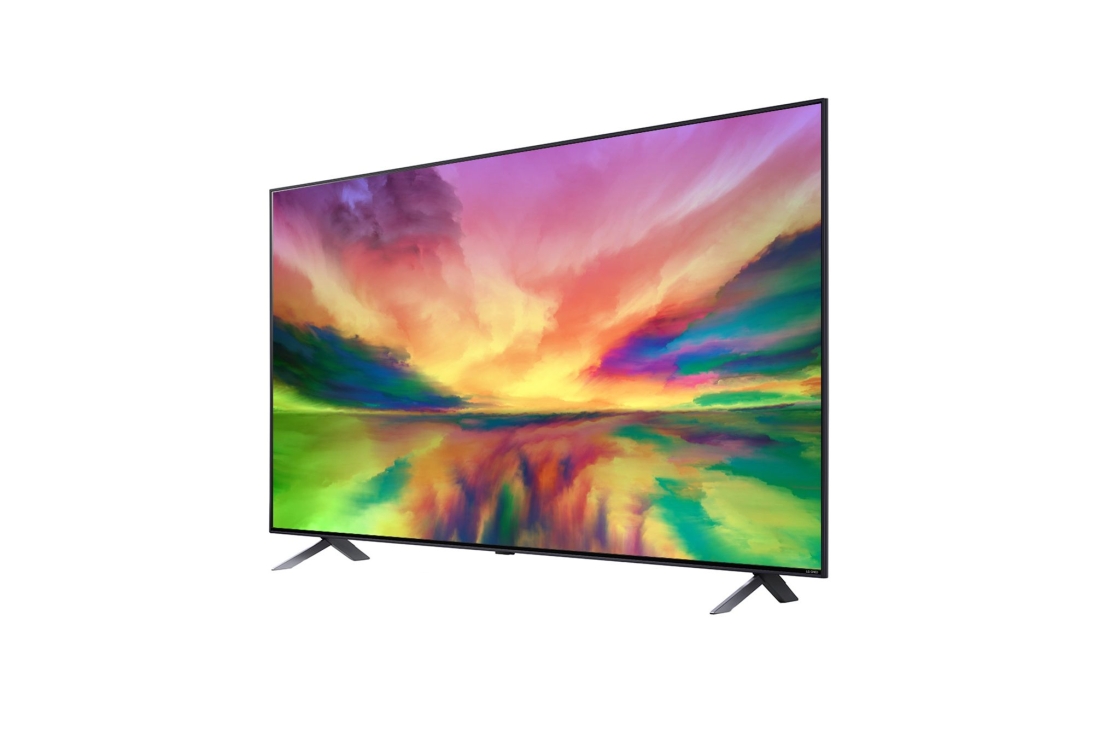 LG Smart TV QNED LG QNED80 75 pouces 4K, vue de côté à 30 degrés avec image de remplissage, 75QNED806RA, thumbnail 3