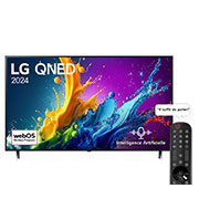 LG Smart TV  LG QNED QNED80 4K, 86 pouces, Télécommande Magique IA HDR10 webOS24 2024, Vue avant d’un téléviseur LG QNED, QNED80 avec le texte LG QNED, 2024 et le logo webOS Re:New Program à l’écran, 86QNED80T6B, thumbnail 1