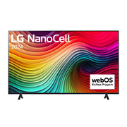 LG Smart TV  LG NanoCell NANO80 4K, 65 pouces, Télécommande Magique IA HDR10 webOS24 2024, Vue avant d’un téléviseur LG NanoCell, NANO80 avec le texte LG NanoCell, 2024 et le logo webOS Re:New Program à l’écran, 65NANO80T6A, thumbnail 2