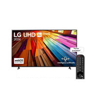 LG Smart TV  LG UHD UT80 4K, 55 pouces, Télécommande Magique IA HDR10 webOS24 2024, Vue avant d’un téléviseur LG UHD, UT80 avec le texte LG UHD AI ThinQ, 2024 et le logo webOS Re:New Program à l’écran, 55UT80006LA, thumbnail 1