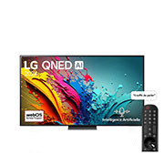 LG Smart TV  LG QNED QNED86 4K, 86 pouces, Télécommande Magique IA HDR10 webOS24 2024, Vue avant d’un téléviseur LG QNED, QNED85 avec le texte LG QNED, 2024 et le logo webOS Re:New Program à l’écran, 86QNED86T6A, thumbnail 1