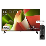 LG Smart TV  LG OLED evo B4 4K, 65 pouces, Télécommande Magique IA Dolby Vision webOS24 2024, Vue de face avec LG OLED TV, OLED B4, emblème « 11 Years of world number 1 OLED » (TV OLED numéro 1 mondial depuis 11 ans) et logo du programme webOS:New à l’écran avec support à deux pôles, OLED65B46LA, thumbnail 1