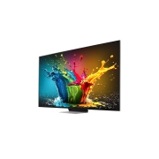 LG Smart TV  LG QNED MiniLED QNED99 8K, 86 pouces, Télécommande Magique IA HDR10 webOS24 2024, Vue latérale légèrement inclinée vers la gauche du téléviseur LG QNED, QNED100, 86QNED99T6B, thumbnail 4