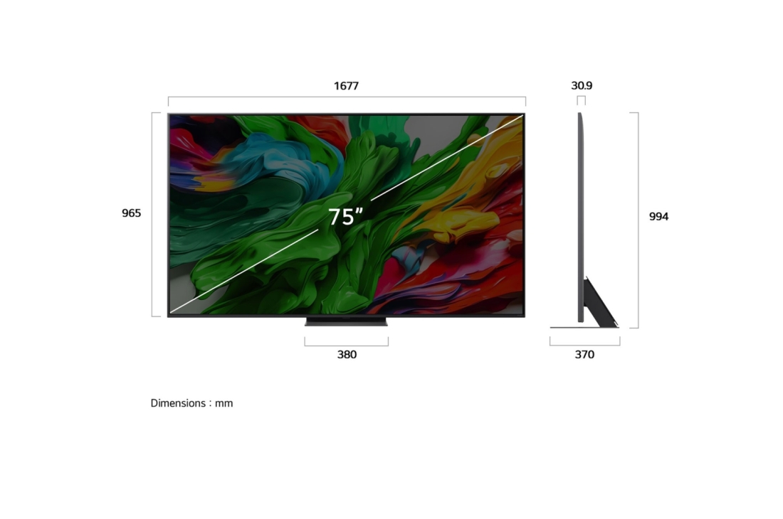 LG Smart TV LG QNED evo AI QNED86 MiniLED 4K 75 pouces 120 Hz Télécommande AI Magic Remote webOS25 2025 , 75QNED86A6A, thumbnail 4