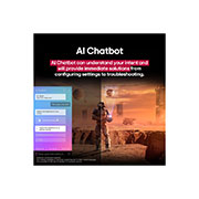 LG Smart TV LG OLED evo AI C5 4K 55 pouces 144 Hz Télécommande AI Magic Remote webOS25 2025 , Du contenu de science-fiction est diffusé sur un écran de LG TV. Sur l’écran se trouve l’interface AI Chatbot. L’utilisateur a envoyé un message au Chatbot indiquant que l’écran est trop sombre. Le Ch, OLED55C56LA, thumbnail 15