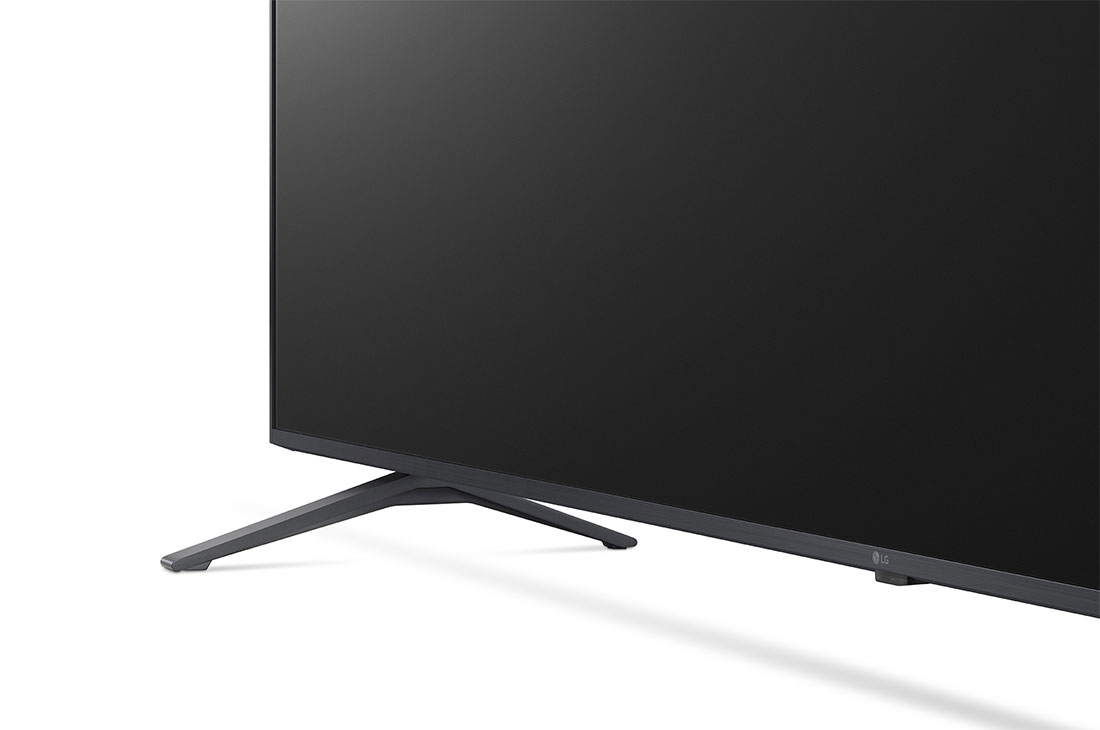 LG Smart TV UHD LG UR90 4K 75 pouces, 2023, close-up view of pole, 86UR80506LB, thumbnail 6