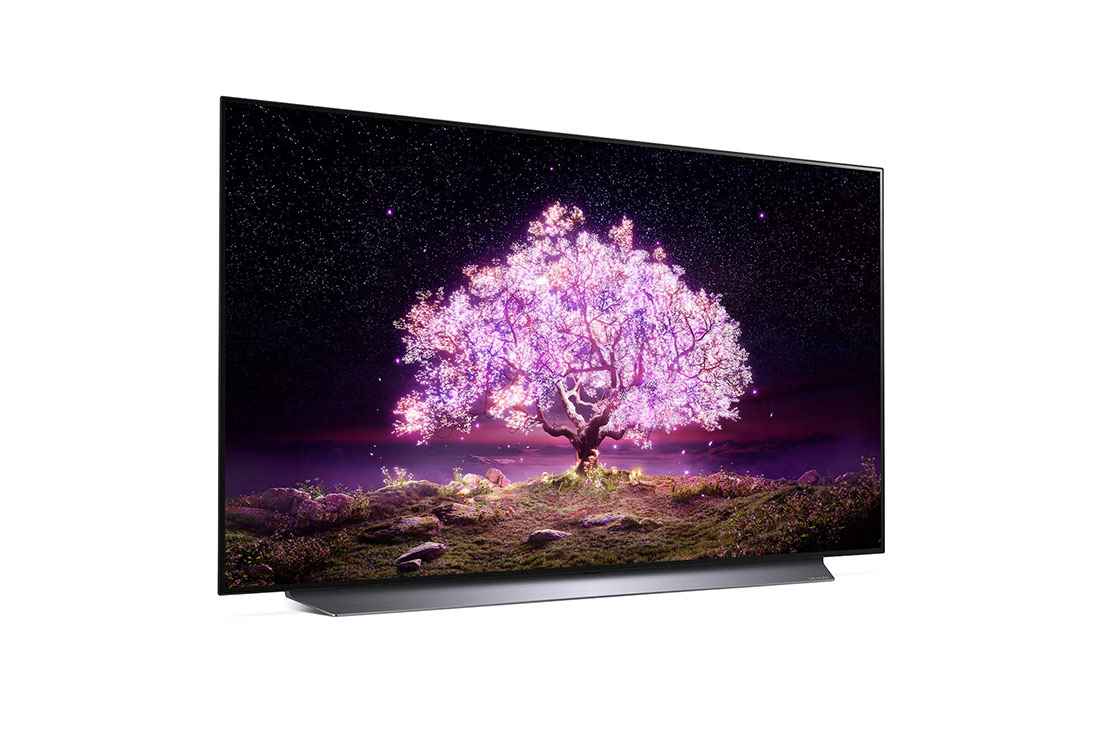 LG Téléviseur OLED Smart C1 LG 4K 55 pouces, vue de côté à 15 degrés, OLED55C1PVB, thumbnail 6