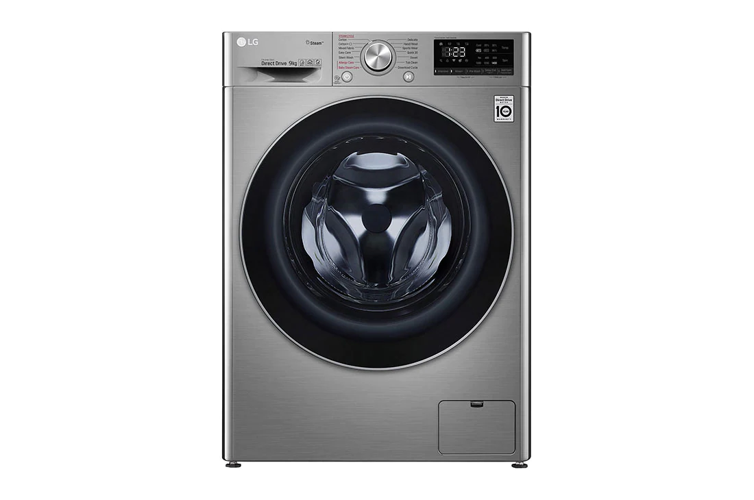 LG Lave-linge d’une capacité de charge de 9 kg | AI DD | Steam™ (Allergy Care) (Anti-allergies), F4V5VYP2T