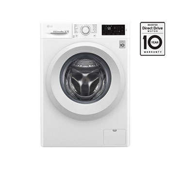 Lave-linge à chargement frontal (lavage uniquement) d’une capacité de 6 kg, Blanc, Moteur Inverter Direct Drive, 6 Mouvements associés DD, Diagnostic intelligent