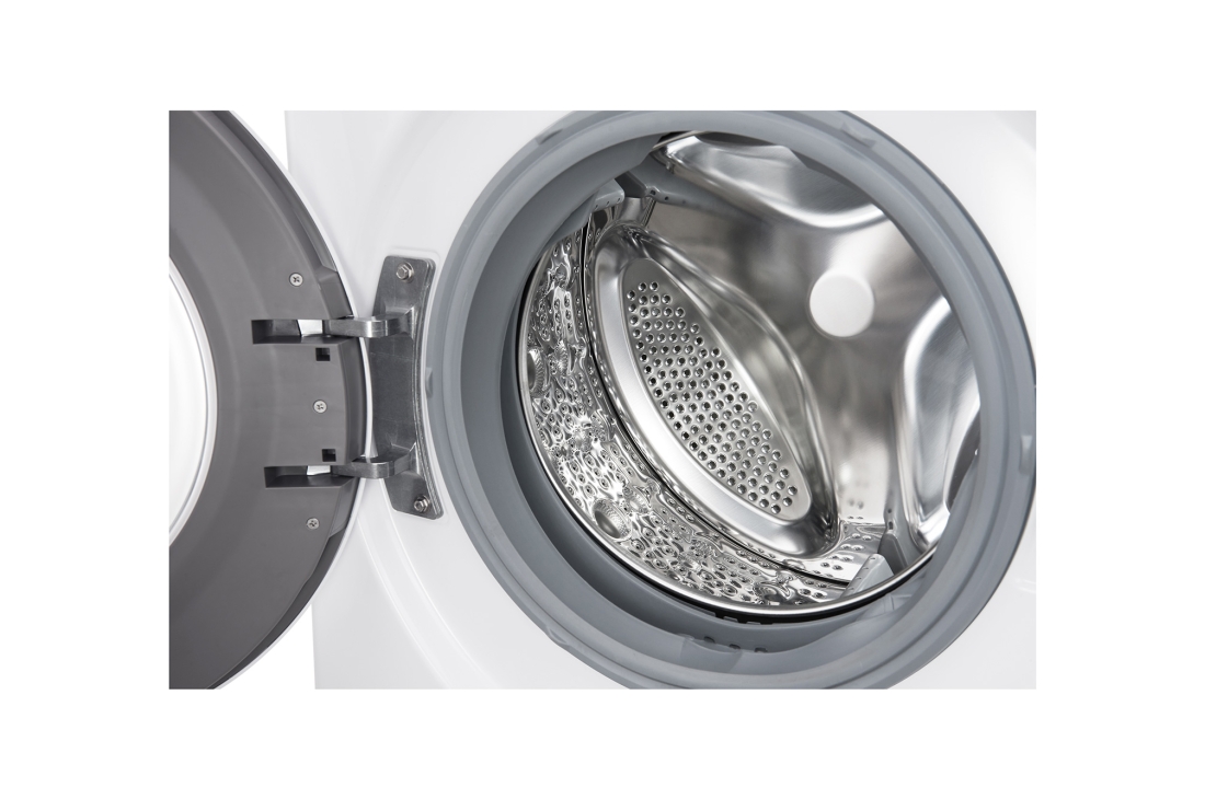 LG Lave-linge à chargement frontal (lavage uniquement) d’une capacité de 6 kg, Blanc, Moteur Inverter Direct Drive, 6 Mouvements associés DD, Diagnostic intelligent, F2J5NNP3W, thumbnail 4