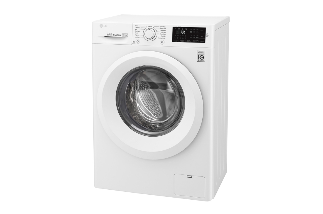 LG Lave-linge à chargement frontal (lavage uniquement) d’une capacité de 6 kg, Blanc, Moteur Inverter Direct Drive, 6 Mouvements associés DD, Diagnostic intelligent, F2J5NNP3W, thumbnail 13