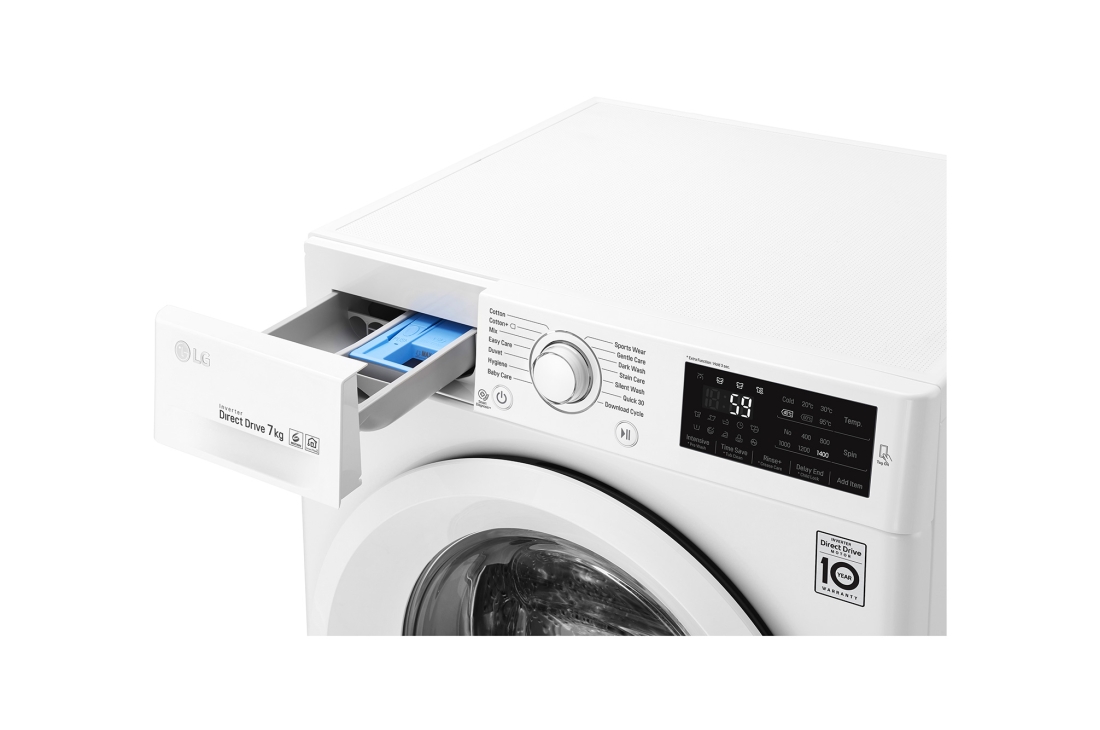 LG Lave-linge à chargement frontal, Blanc, avec Moteur Inverter Direct Drive, F4J5QNP3W, thumbnail 5