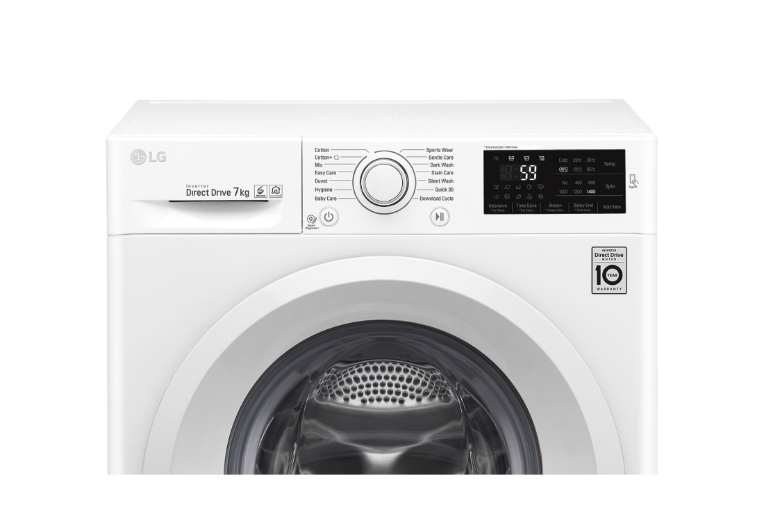 LG Lave-linge à chargement frontal, Blanc, avec Moteur Inverter Direct Drive, F4J5QNP3W, thumbnail 6