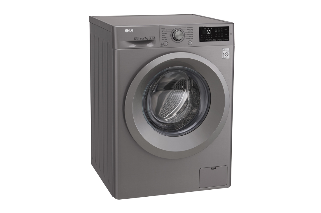 LG Lave-linge à chargement frontal (lavage uniquement), Capacité de charge : 7 kg, Argent, Moteur Inverter Direct Drive, 6 Mouvements associés DD, Diagnostic intelligent, F4J5QNP7S, thumbnail 10
