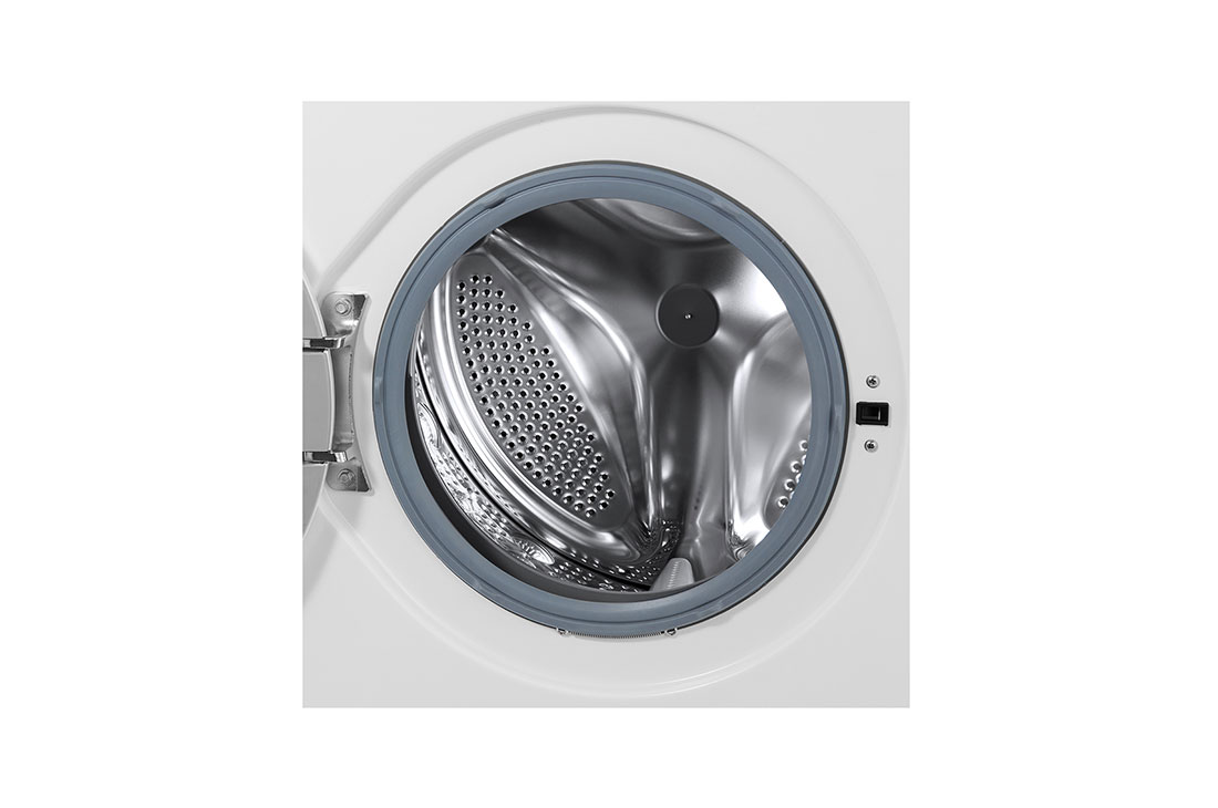 LG Lave-linge à chargement frontal (lavage uniquement) d’une capacité de 7 kg, Blanc, Moteur Inverter Direct Drive, 6 Mouvements associés DD, Diagnostic intelligent, FH2J3QDNP0, thumbnail 3