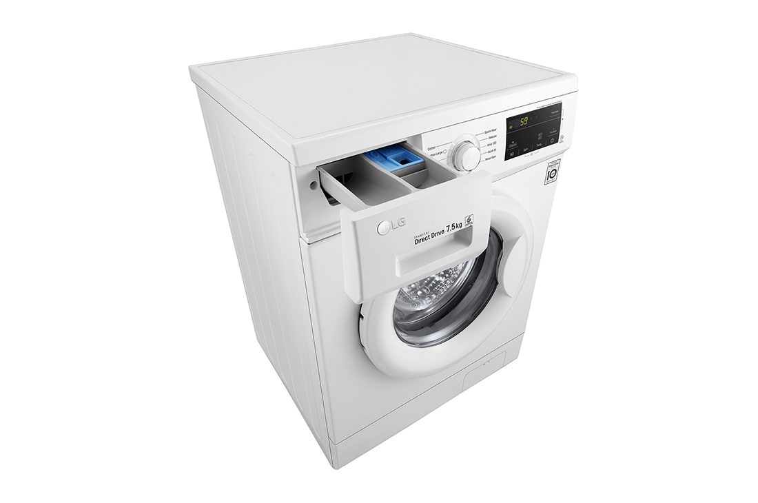 LG Lave-linge à chargement frontal (lavage uniquement) d’une capacité de 7 kg, Blanc, Moteur Inverter Direct Drive, 6 Mouvements associés DD, Diagnostic intelligent, FH2J3QDNP0, thumbnail 8