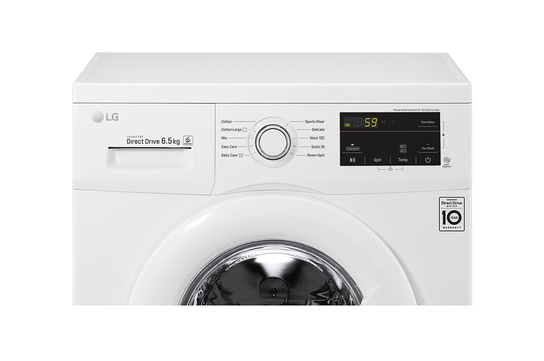 LG Lave-linge à chargement frontal (lavage uniquement) d’une capacité de 6 kg, Blanc, Moteur Inverter Direct Drive, 6 Mouvements associés DD, Diagnostic intelligent, FH2J3WDNP0, thumbnail 4