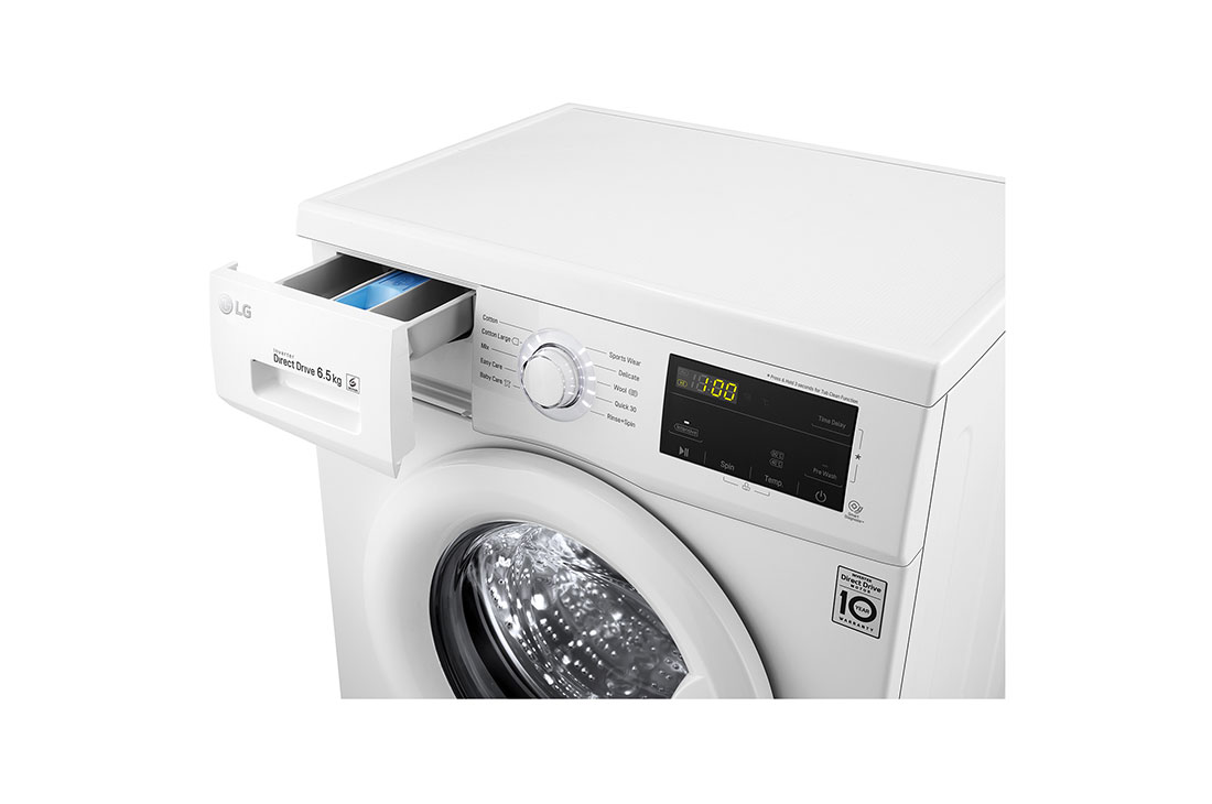 LG Lave-linge à chargement frontal (lavage uniquement) d’une capacité de 6 kg, Blanc, Moteur Inverter Direct Drive, 6 Mouvements associés DD, Diagnostic intelligent, FH2J3WDNP0, thumbnail 5