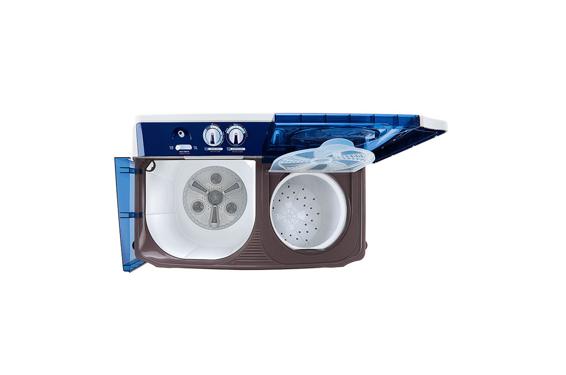 LG Lave-linge combiné de 10 Kg avec distributeur rotatif, 3 programmes de lavage, filtre à peluche, P1461RWPL Dessus ouvert, P1461RWPL, thumbnail 9