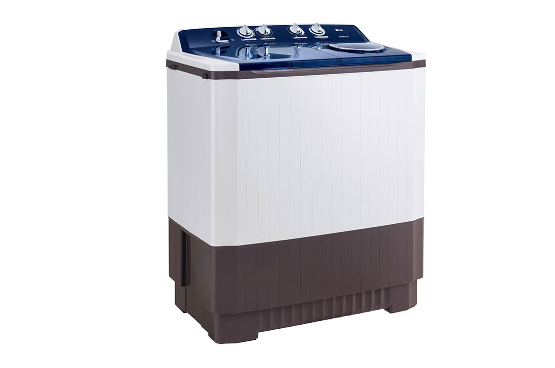 LG Lave-linge combiné de 10 Kg avec distributeur rotatif, 3 programmes de lavage, filtre à peluche, P1461RWPL - Vue de gauche à 60 degrés, P1461RWPL, thumbnail 10