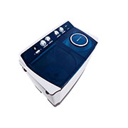 LG Lave-linge combiné de 10 Kg avec distributeur rotatif, 3 programmes de lavage, filtre à peluche, P1461RWPL - Vue à 30 degrés, P1461RWPL, thumbnail 3