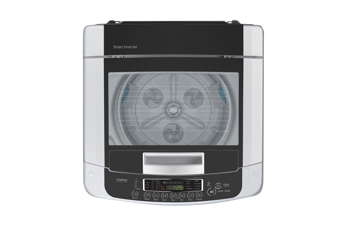 LG Lave-linge à chargement par le haut de 13 kg, Middle Free Silver, moteur Smart Inverter, TurboDrum+Smart Motion, Smart Diagnosis, T1369NEHTF, T1369NEHTF, thumbnail 3