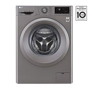 LG Lave-linge à chargement frontal (lavage uniquement), Capacité de charge : 8 kg, Argent, Moteur Inverter Direct Drive, 6 Mouvements associés DD, Diagnostic intelligent, F2J5TNP7S, thumbnail 1