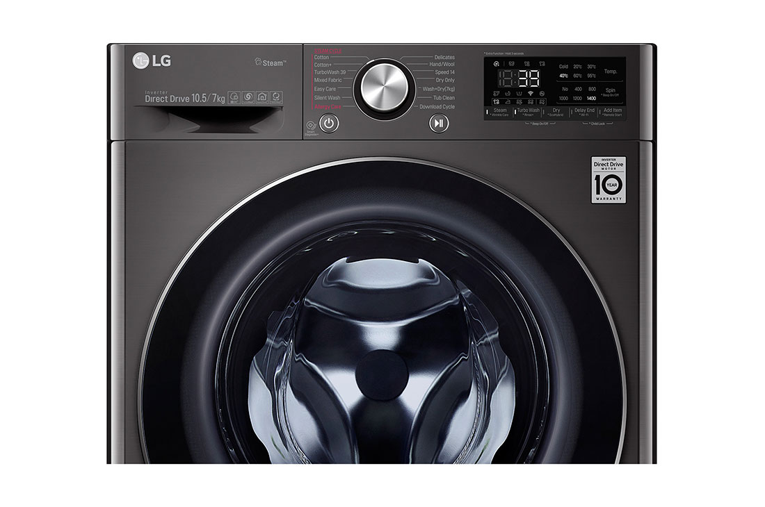 LG Lave-linge Vivace 10,5 kg et sèche-linge 7 kg, avec technologie IA DD, Lave-linge Vivace 10,5 kg et sèche-linge 7 kg, avec technologie IA DD, F4V9RCP2E, thumbnail 6