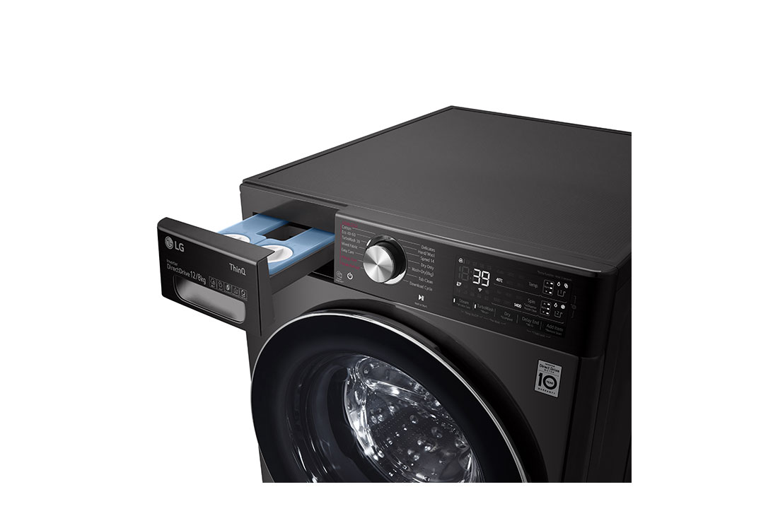 LG 12/8KG AI DD Lave-linge à chargement frontal | Plus grande capacité, Drawer Open Detail, F4V9BCP2EE, thumbnail 5