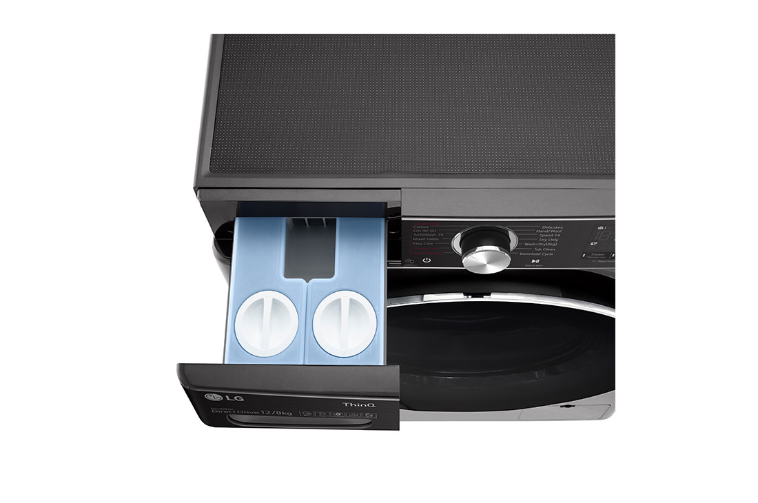 LG 12/8KG AI DD Lave-linge à chargement frontal | Plus grande capacité, Top Drawer Open Detail, F4V9BCP2EE, thumbnail 6