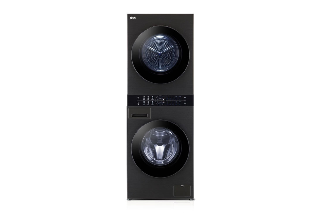 LG 13/10 kg LG WashTower™ avec technologie Centre Control™, acier noir, front view, WT1310RH