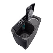 LG Machine à laver LG à double cuve, 14 kg, Wind Jet Dry, jet de rouleaux, 3 programmes de lavage, noir, top prospect view tiop door open , P1861RWNT, thumbnail 4