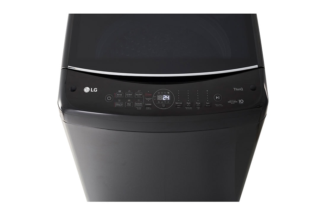 LG Machine à laver à chargement par le haut, 19&nbsp;kg, couleur noir platine, AIDD, vapeur, nettoyage de cuve (Tub Clean) automatique, cuve entièrement en acier inoxydable, top panel , T19H3SDHT2, thumbnail 6