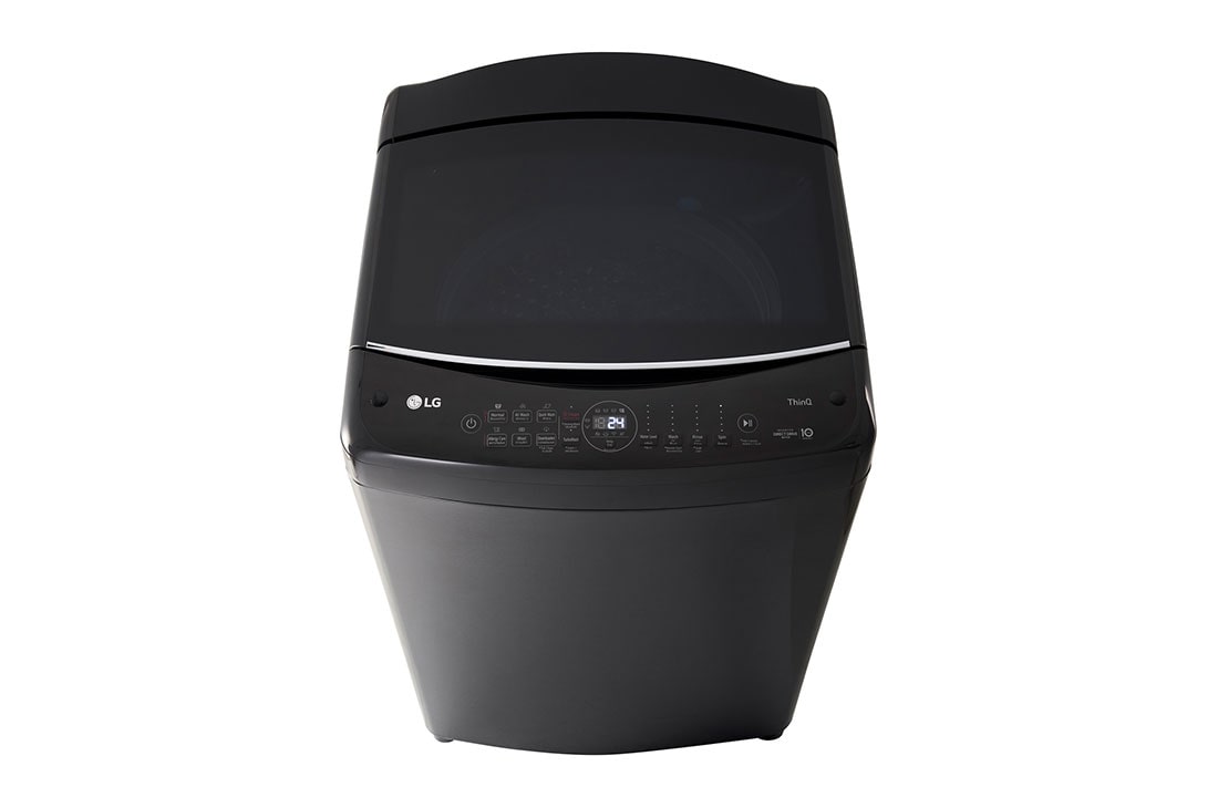 LG Machine à laver à chargement par le haut, 19&nbsp;kg, couleur noir platine, AIDD, vapeur, nettoyage de cuve (Tub Clean) automatique, cuve entièrement en acier inoxydable, top view , T19H3SDHT2, thumbnail 8