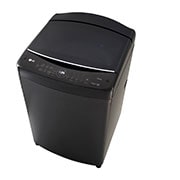 LG Machine à laver à chargement par le haut, 19&nbsp;kg, couleur noir platine, AIDD, vapeur, nettoyage de cuve (Tub Clean) automatique, cuve entièrement en acier inoxydable, right perspective , T19H3SDHT2, thumbnail 9