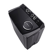 LG Machine à laver à chargement par le haut semi-automatique LG de 18 kg, Pulsateur à jet de rouleaux + Trempage, noir moyen, right perspective, P1861RWN9T, thumbnail 9